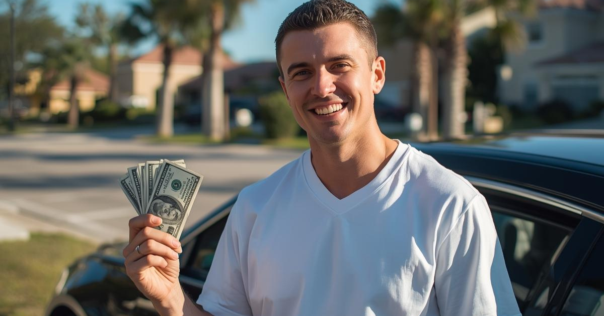 Person with cash on hand