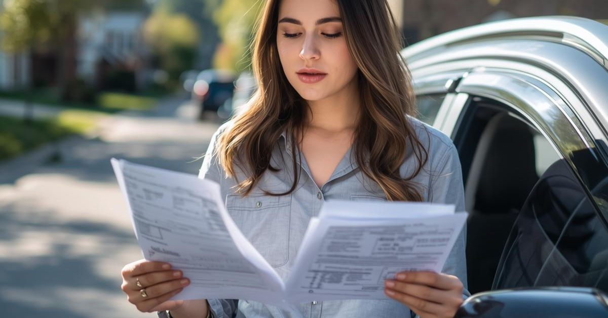 Florida Resident Reviewing her documents